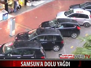 FINDIK BÜYÜKLÜĞÜNDE DOLU YAĞDI