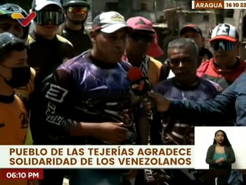 Habitantes de Las Tejerías agradecen la solidaridad del pueblo venezolano