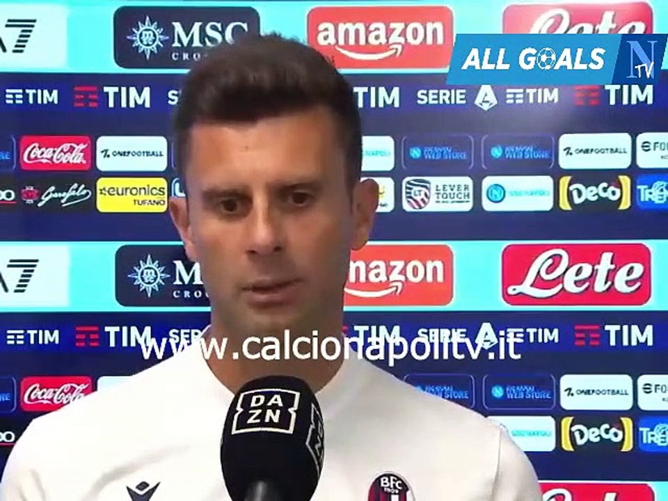 Napoli-Bologna 3-2 16/10/22  intervista post-partita Thiago Motta