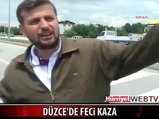 TAKLA ATTI, YOLA FIRLADI, ÜZERİNDEN TIR GEÇTİ