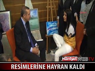 ENGELLİ RESSAM ERDOĞAN'I ŞAŞIRTTI