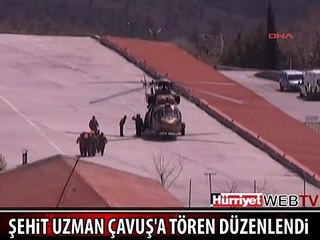 ŞEHİT UZMAN ÇAVUŞA TÜMENDE TÖREN YAPILDI