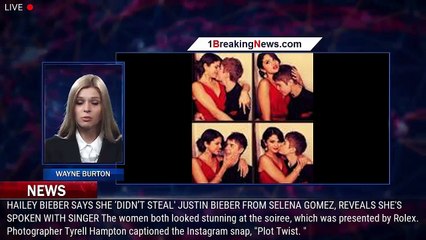 Télécharger la video: Selena Gomez and Hailey Bieber pose for first photo together and squash rumors of Justin Biebe - 1br