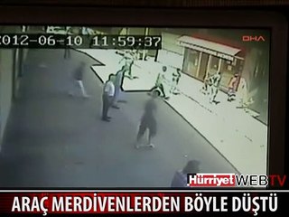KAZA ANI İŞYERİNİN GÜVENLİK KAMERASINA BÖYLE YANSIDI