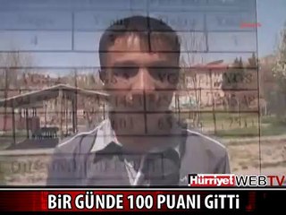 YGS'DE BİR GÜNDE 100 PUANI GİTTİ