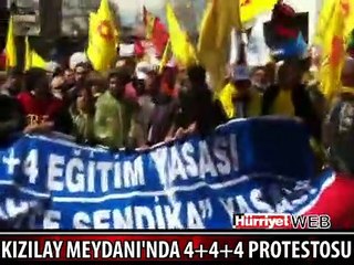 KIZILAY MEYDANI'NDA 4+4+4 PROTESTOSU