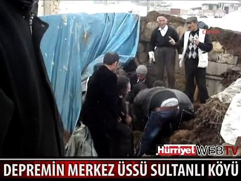 MUŞ DEPREMİN MERKEZ ÜSSÜ SULTANLI KÖYÜNDEN GÖRÜNTÜLER