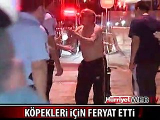 YANAN BİNADA KÖPEKLERİ KALINCA SİNİR KRİZİ GEÇİRDİ