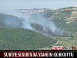 SURİYE SINIRINDA YANGIN KORKUTTU