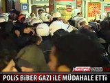 KARŞIT GÖRÜŞLÜ ÖĞRENCİLERİN KAVGASINA BİBER GAZLI MÜDAHALE