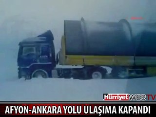 ANKARA YOLUNDA 200 ARAÇ MAHSUR KALDI