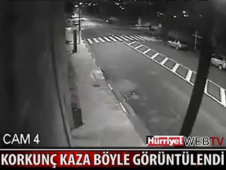 KORKUNÇ KAZA BÖYLE GÖRÜNTÜLENDİ