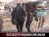 AVCILAR'DA YENİ ÜST GEÇİT ZOR ANLAR YAŞATTI