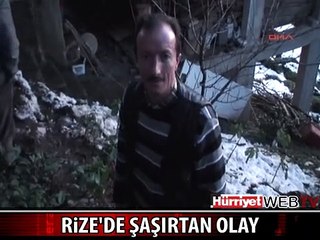 RİZE'DE YER ALTINDAN ÇIKAN BUHAR PANİK YARATTI