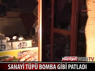 OTO TAMİRCİSİNDE SANAYİ TÜPÜ BOMBA GİBİ PATLADI