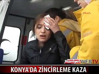 KONYA'DA 26 ARAÇ BİRBİRİNE GİRDİ