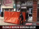 15 METRE YÜKSEKLİKTE ÖLÜM KALIM MÜCADELESİ