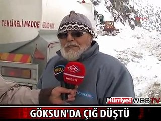 ÇIĞ DÜŞTÜ KAMYONLAR MAHSUR KALDI