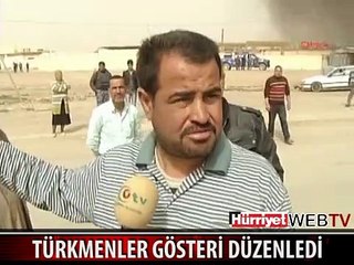KERKÜK'TE TÜRKMENLER GÖSTERİ DÜZENLEDİ