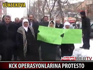 KCK OPERASYONLARI BÖYLE PROTESTO EDİLDİ