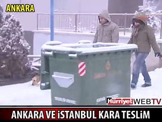 ANKARA VE İSTANBUL GÜNE KARLA BAŞLADI