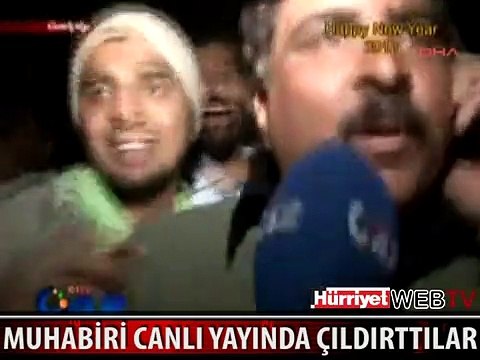 MUHABİR CANLI YAYINDA BÖYLE ÇILDIRDI