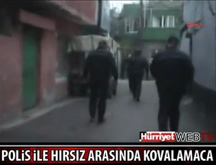 POLİS İLE HIRSIZLAR ARASINDA NEFES KESEN KOVALAMACA