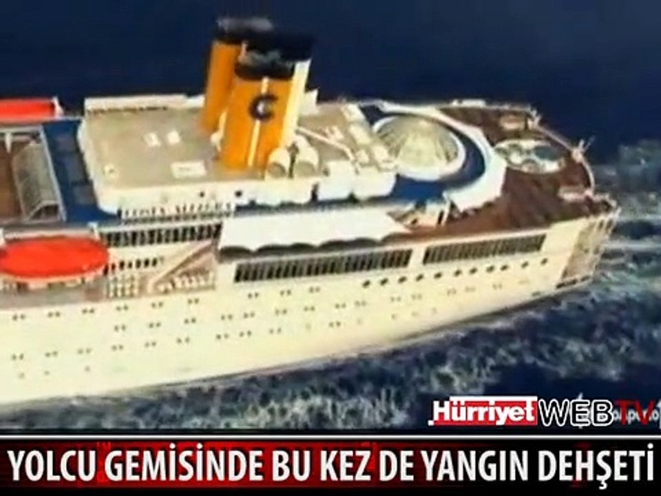 YOLCU GEMİSİNDE YANGIN DEHŞETİ