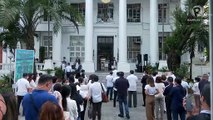 Justice Secretary Boying Remulla attends DOJ's flag ceremony