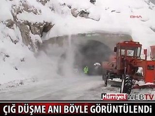 ÇIĞ DÜŞME ANI SANİYE SANİYE GÖRÜNTÜLENDİ