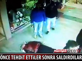 GAZETECİYE SALDIRI ANI KAMERADA