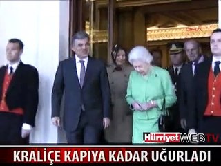 KRALİÇE, GÜL'Ü KAPIYA KADAR UĞURLADI