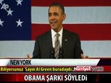 OBAMA KÜRSÜDE BÖYLE ŞARKI SÖYLEDİ