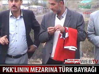 EVİNDEN SONRA MEZARINA DA TÜRK BAYRAĞI DİKİLDİ