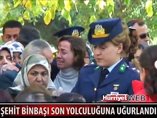 ŞEHİT BİNBAŞINI BİNLERCE KİŞİ UĞURLADI