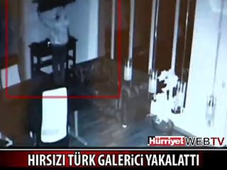 İŞ YERİNE GİREN HIRSIZI BÖYLE YAKALATTI