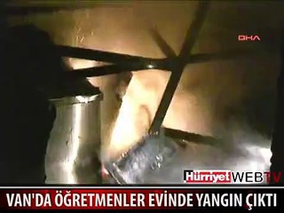VAN ÖĞRETMENLER EVİNDE YANGIN