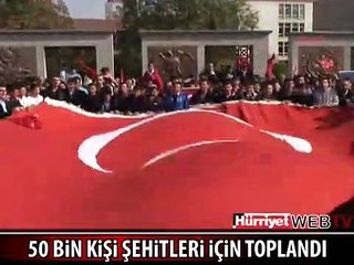 KAYSERİ'DE 50 BİN KİŞİ SOKAKLARA DÖKÜLDÜ