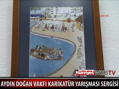 AYDIN DOĞAN ULUSLARARASI KARİKATÜR YARIŞMASI SERGİSİ AÇILDI