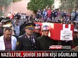 NAZİLLİ ŞEHİDİNİ GÖZYAŞLARIYLA UĞURLADI
