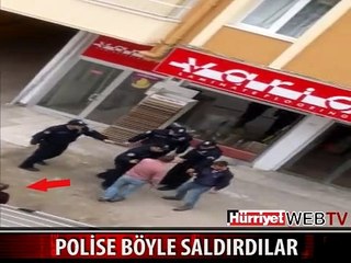 YOZGAT'TA BABA OĞUL POLİSE BÖYLE SALDIRDI