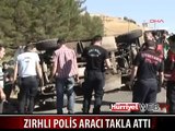 ZIRHLI POLİS ARACI TAKLA ATTI: 2 POLİS YARALI