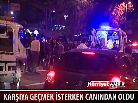 KARŞIYA GEÇMEK İSTERKEN CANINDAN OLDU