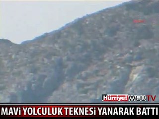 TUR TEKNESİ BÖYLE YANARAK BATTI