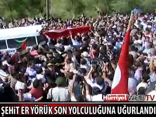 ANTALYA ŞEHİDİNİ BÖYLE UĞURLADI