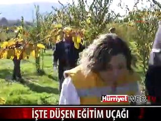 DÜŞEN EĞİTİM UÇAĞINDAN İLK GÖRÜNTÜLER