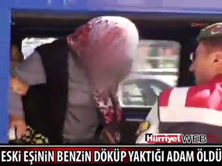 KOCASINI BENZİN DÖKÜP YAKTI