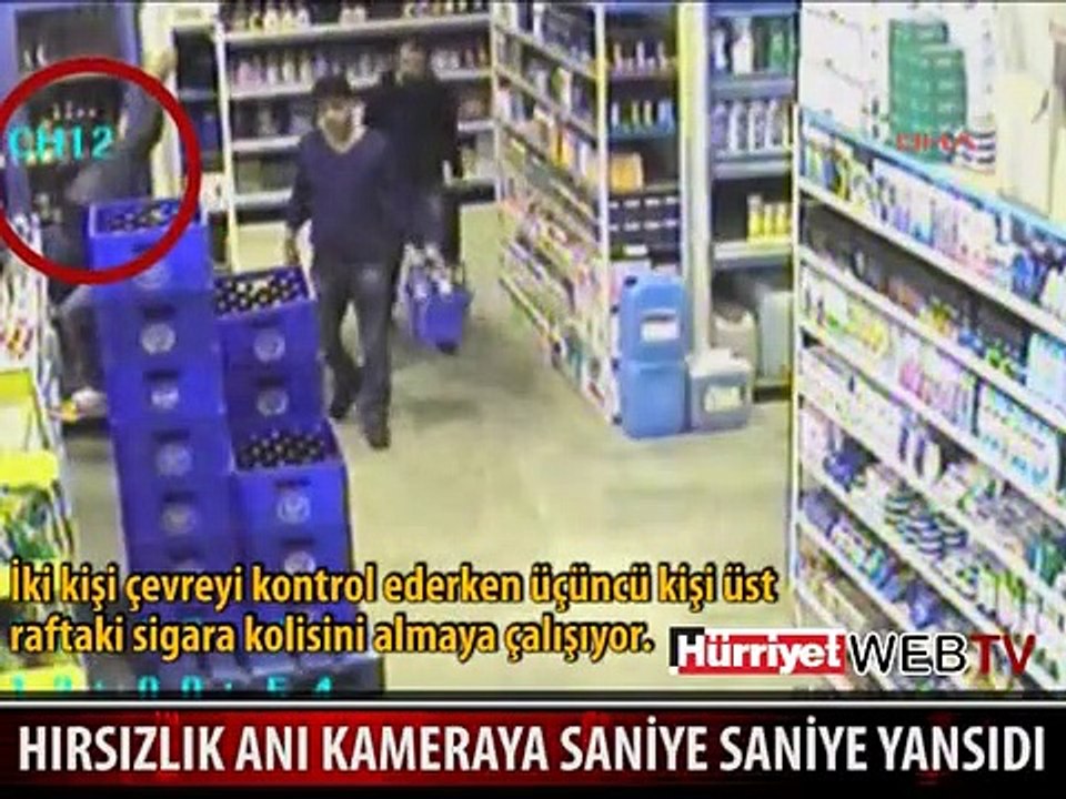 HIRSİZLIK ANI SANİYE SANİYE GÖRÜNTÜLENDİ