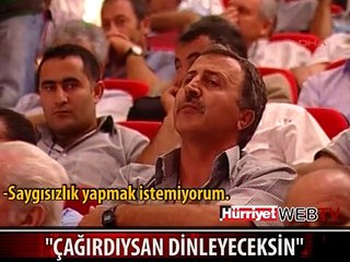SÖZÜNÜ KESEN KİŞİYE TEPKİ GÖSTERDİ