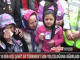 ŞEHİDİ 10 BİN KİŞİ UĞURLADI